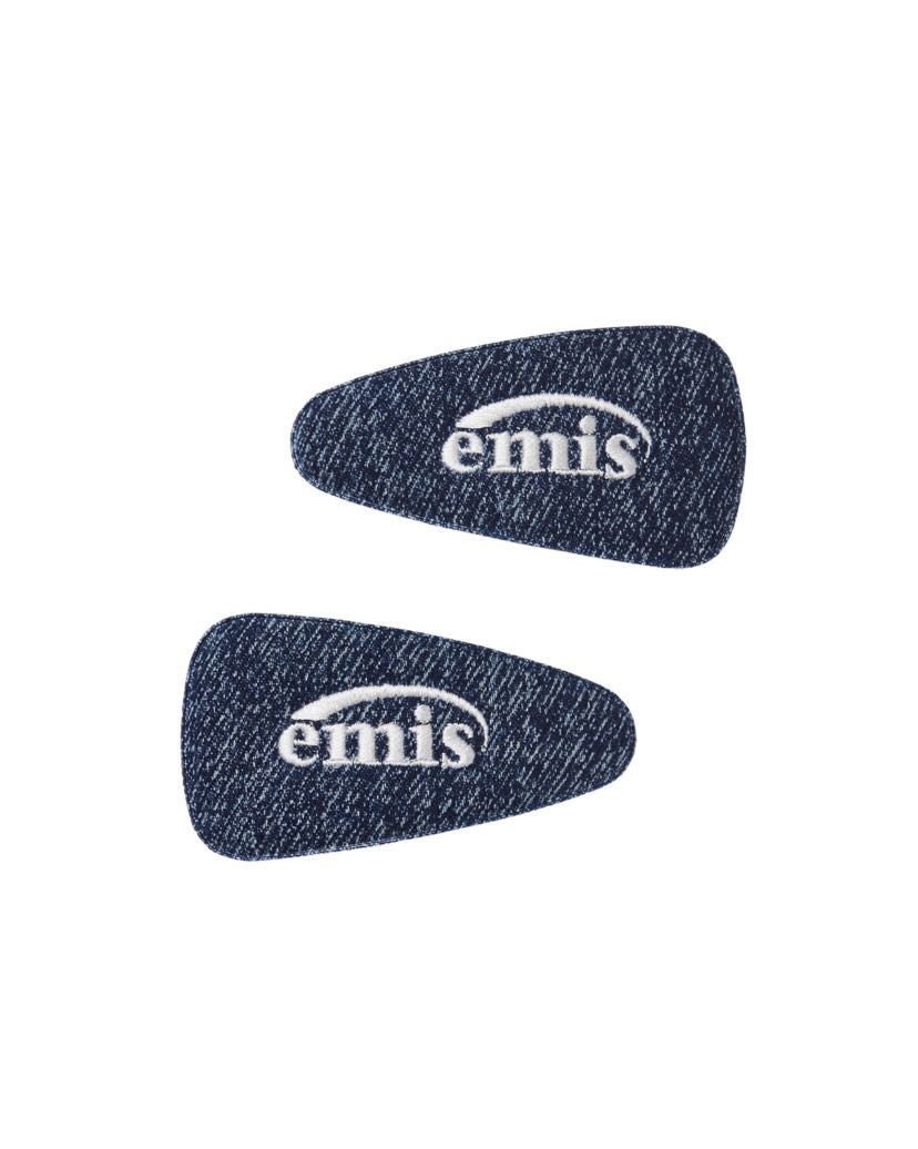 (พร้อมส่ง) Emis Denim hairpin Big dark blue