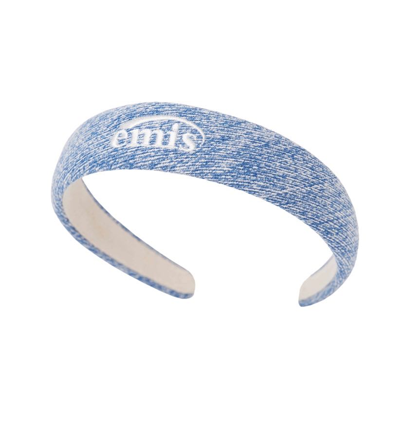 (พร้อมส่ง) Emis Denim hairband light denim