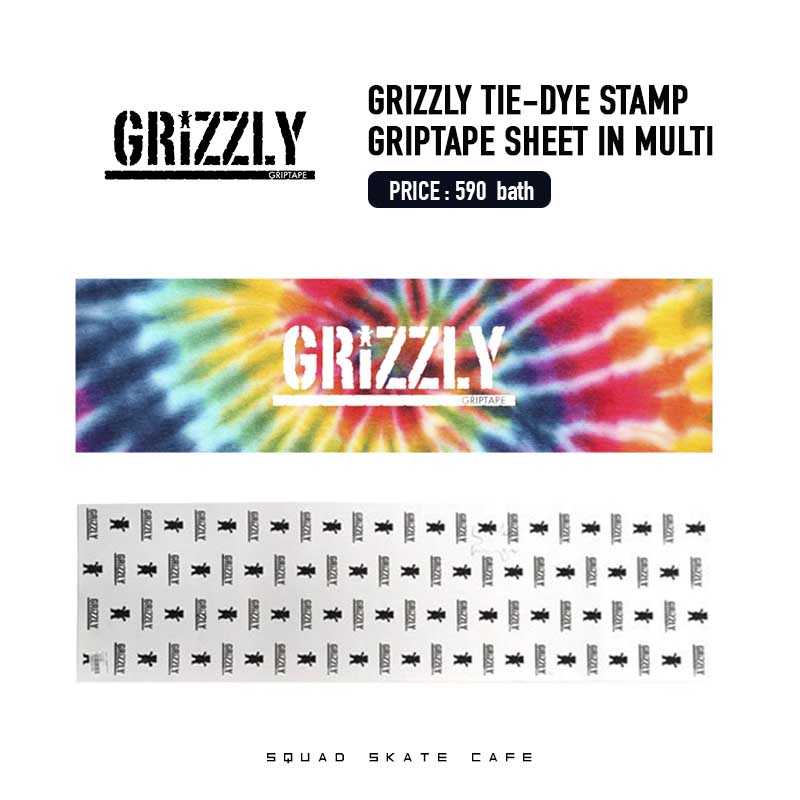 GRIZZLY TIE-DYE STAMP GRIPTAPE SHEET IN MULTI