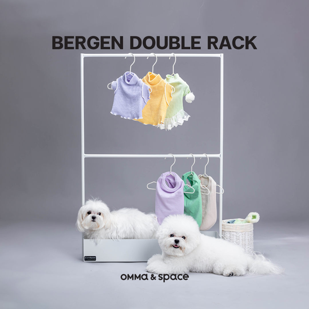 ราวแขวนเสื้อหมา-แมว BERGEN DOUBLE RACK สไตล์ nordic