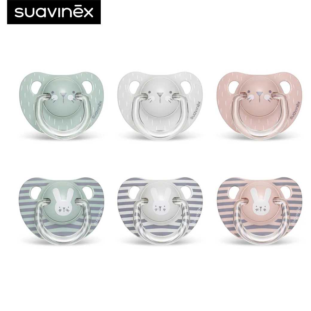 Suavinex จุกนมหลอก ลาย HYGGE : Premium soother anatomical teat เหมาะสำหรับอายุ 6-18 เดือน หัวตัด