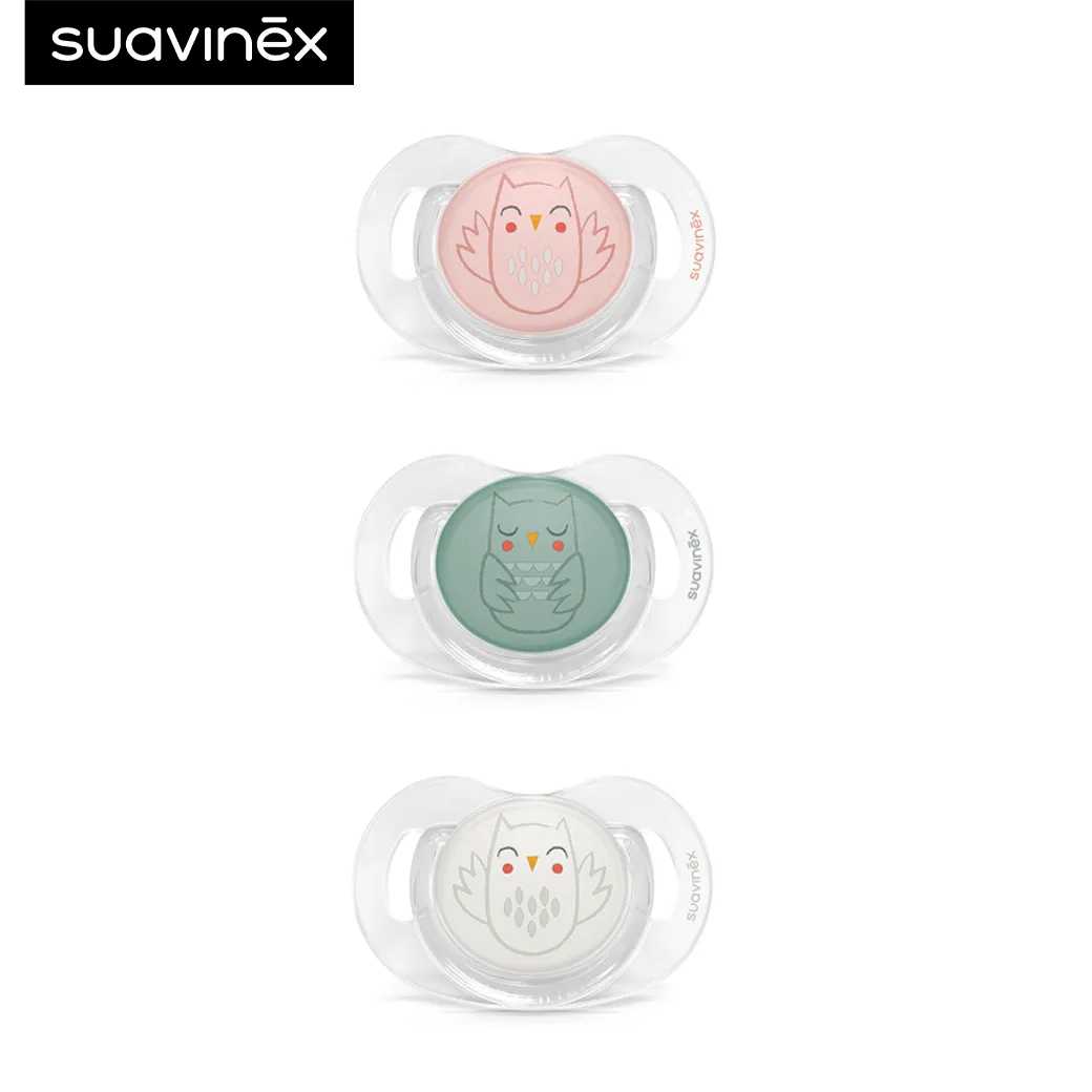 Suavinex จุกนมหลอก ลาย Bonhomia : Polyamide soother with SX Pro  เหมาะสำหรับอายุ 0-6 เดือน หัวกลม
