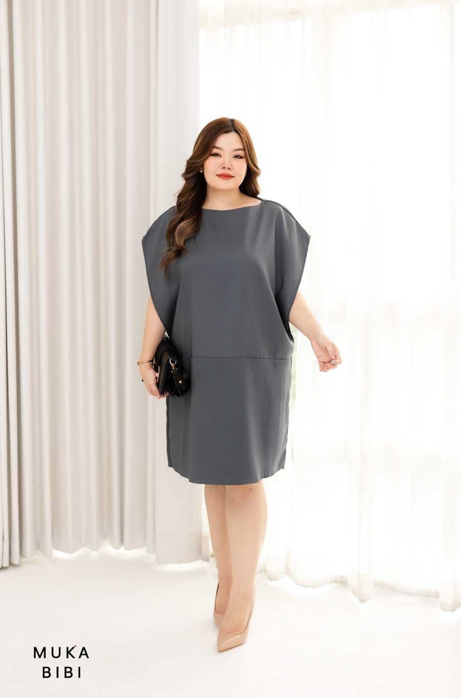 MUKA BIBI_PERRI Dress Iron Grey