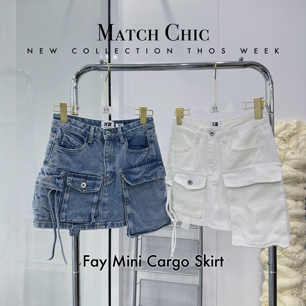 Fay Mini Cargo Skirt 