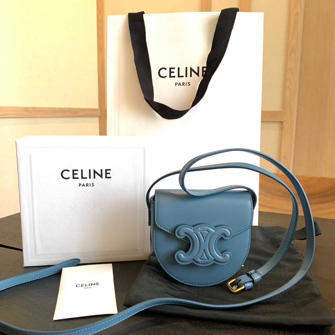 CO230309060 / Celine / Triomphe Mini Besace Denim