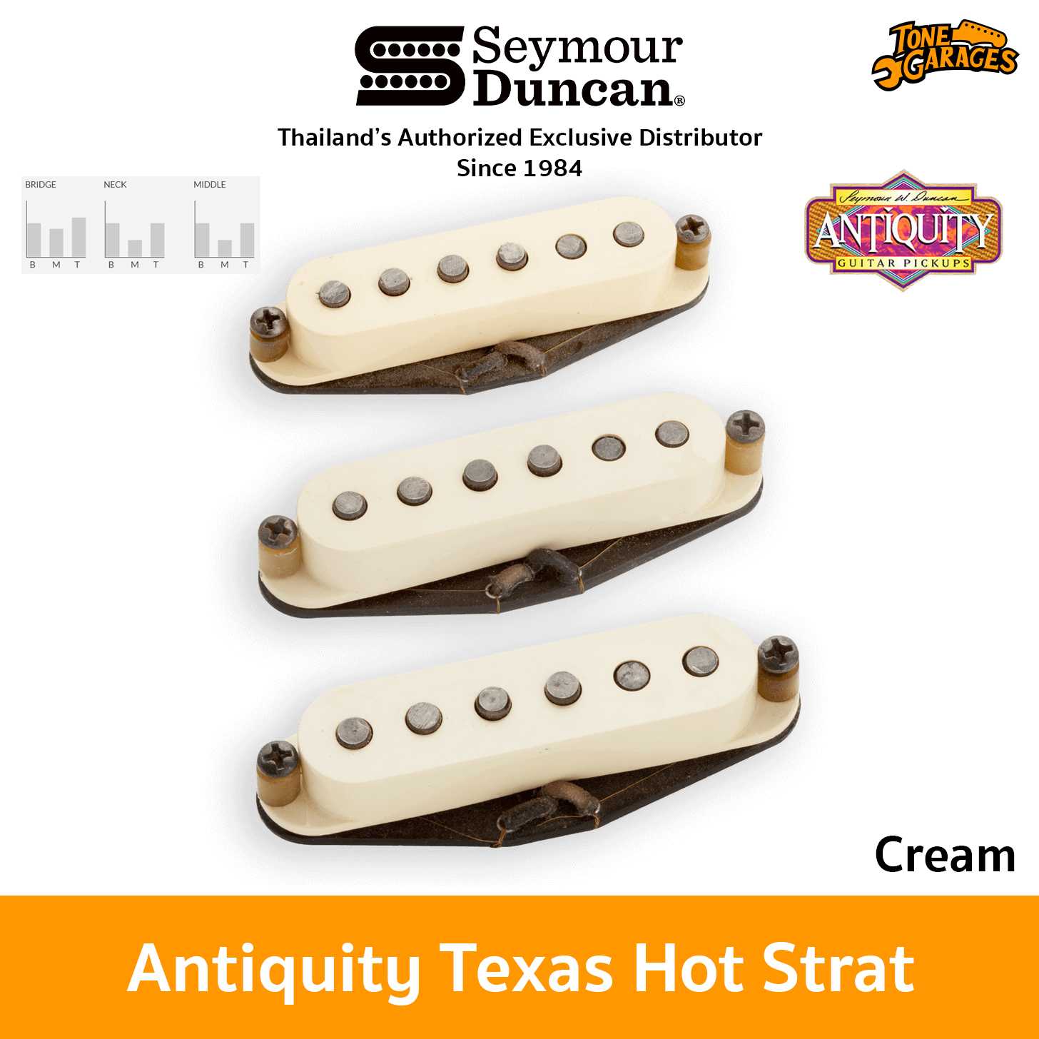 Seymour Duncan Antiquity Strat Texas Hot Single Coil Pickups Neck/Mid/Bridge/Set