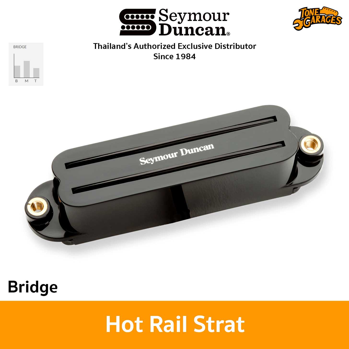 Seymour Duncan Pickups Hot Rails Strat Neck/Middle/Bridge  (SHR-1) ปิ๊กอัพกีต้าร์ไฟฟ้า ของแท้ USA