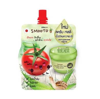 Smooto Tomato Aloe Snail Jelly Scrub สมูทโตะ โทเมโท อโล สเนล เจลลี่ สครับ 50กรัม