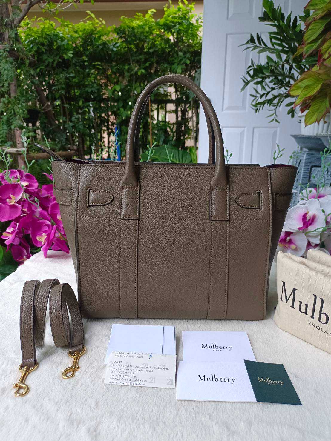 Mulberry Zipped Bayswater Small Classic Grain Clay LINE SHOPPING