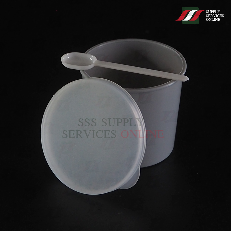 กระปุกเก็บอุจจาระ แบบฝากด พร้อมช้อน Stool Container wiht Snap Cap 40 mL. / 500 ใบ