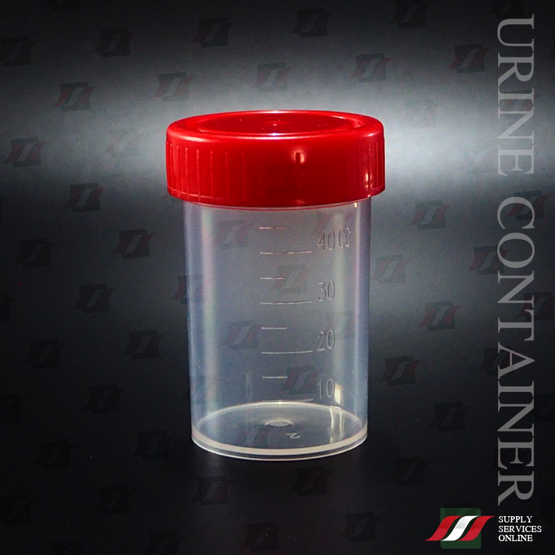 ✅ PP 60mL ฝาแดง / กระปุกเก็บปัสสาวะ สิ่งส่งตรวจ Urine Container PP / 100 ใบ