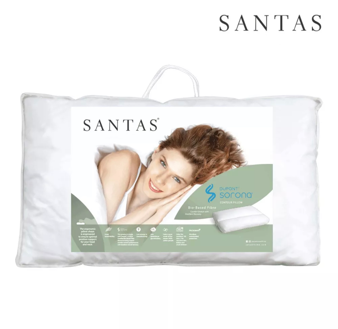SANTAS หมอนหนุน Dupont Sorona รุ่น Contour