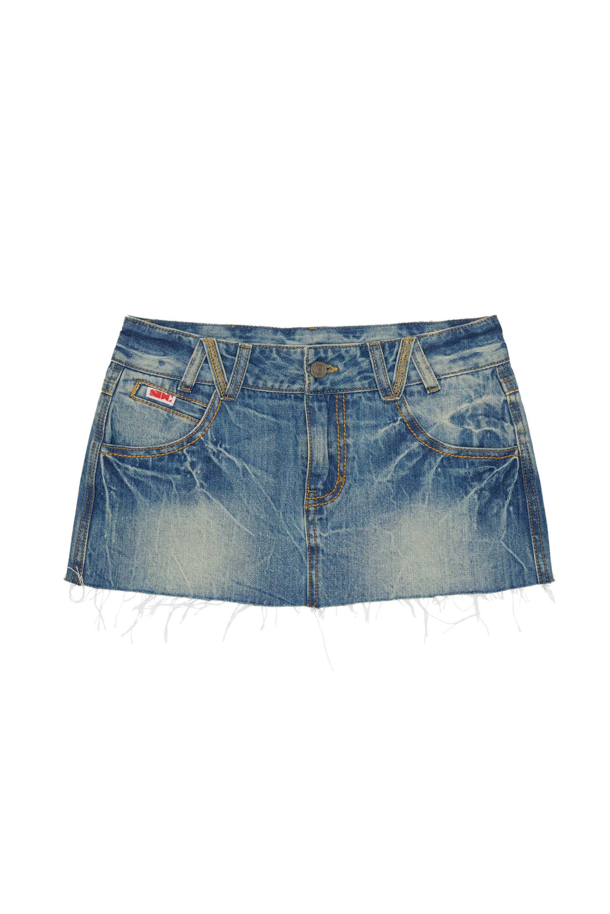 (pre,รวมส่ง) Vintage Micro Denim Skirt /sculptor