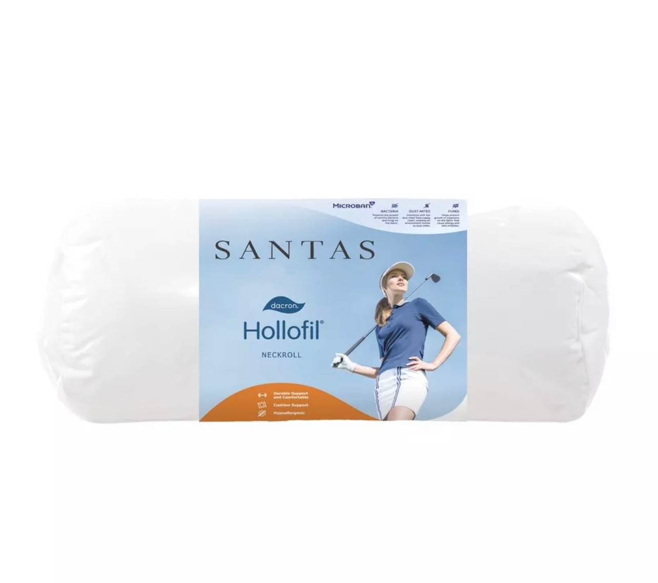 SANTAS หมอนรองคอ รุ่น DACRON® HOLLOFIL แถมฟรีปลอกหมอนคละสีคละลาย