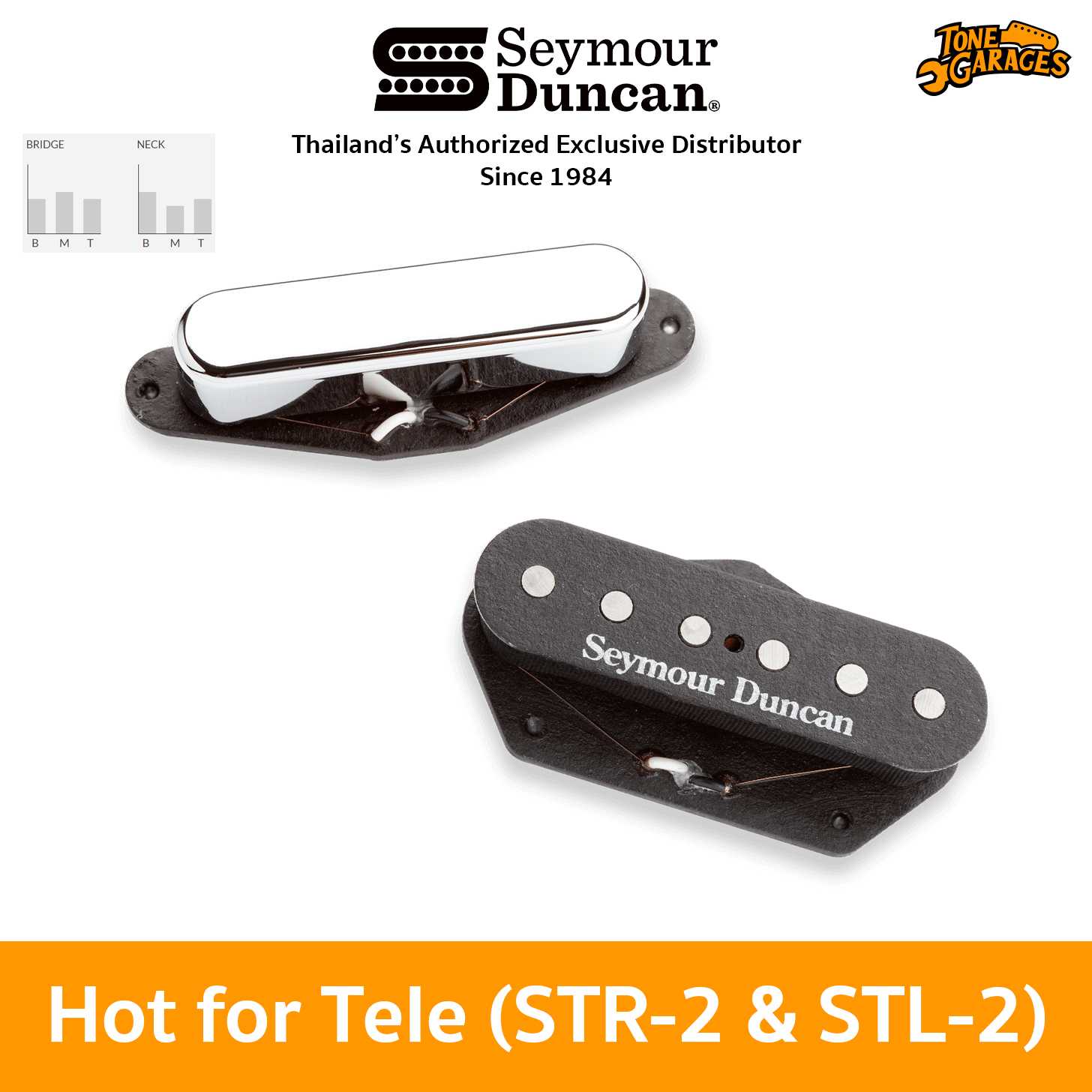 Seymour Duncan Hot for Tele Neck/Bridge ปิ๊กอัพกีต้าร์ เทเล ตำแหน่ง Neck/Bridge (STL-2 & STR-2)