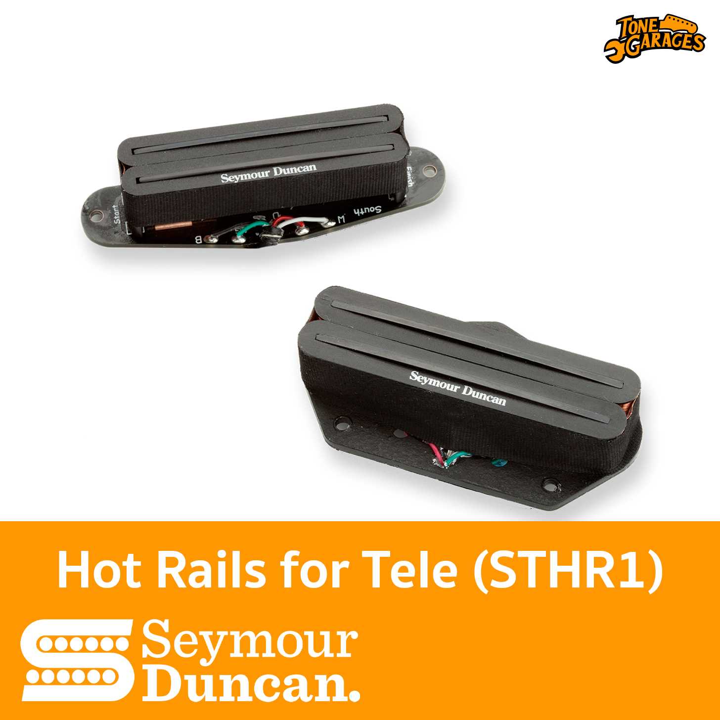 Seymour Duncan Pickups Hot Rails Tele Neck & Bridge (STRH1N & STR1B)