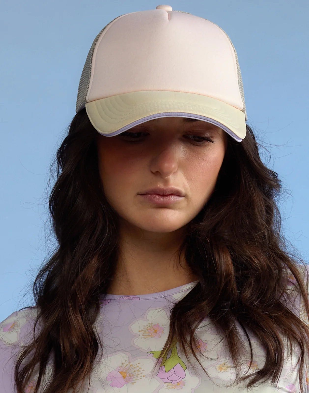 CYNTHIA ROWLEY Colorblock Trucker Hat