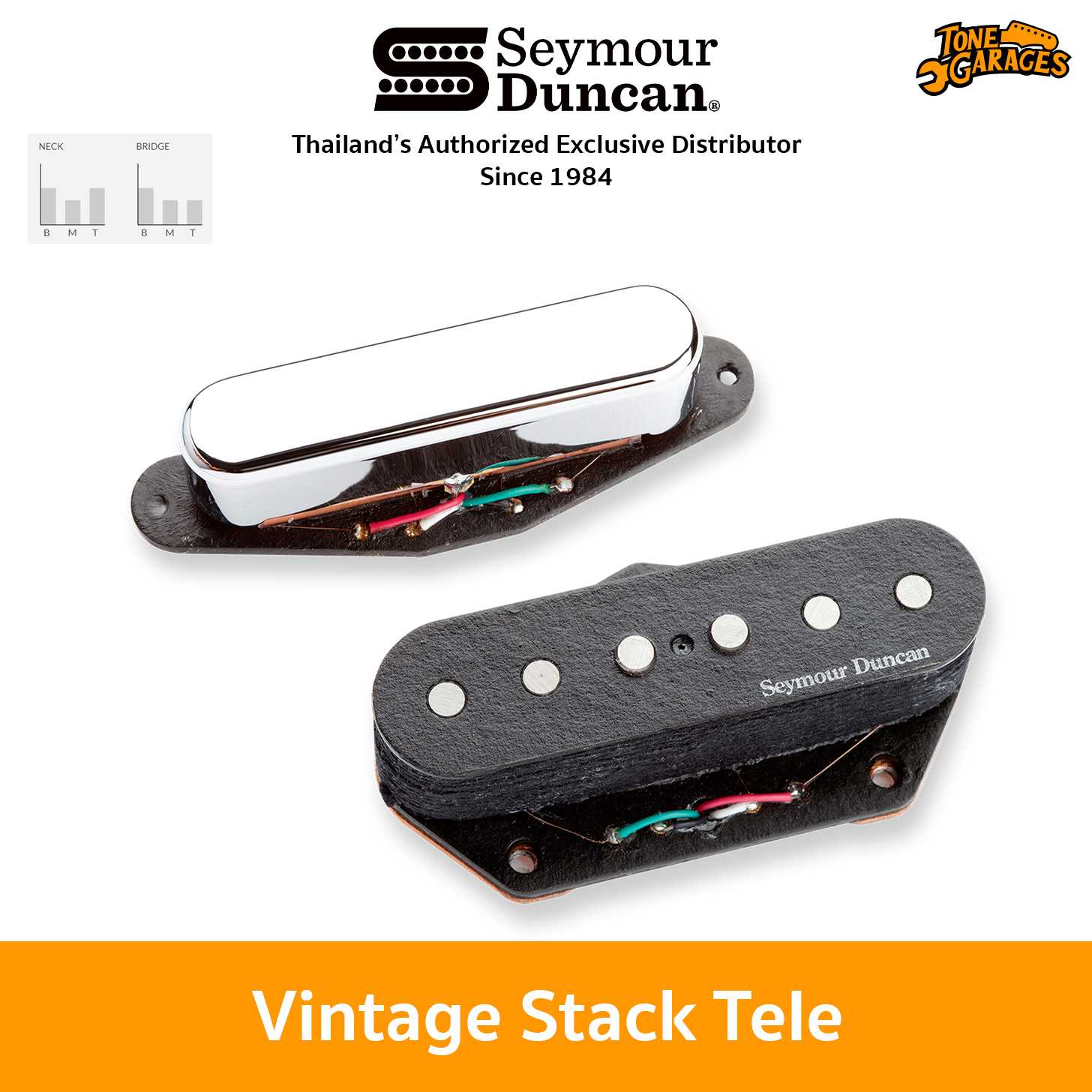 Seymour Duncan Pickups Vintage Stack Tele Neck & Bridge (STK-T1N & STK-T3B)