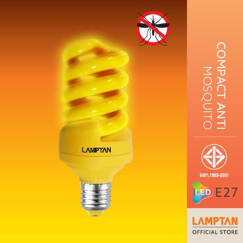 LAMPTAN หลอดไฟไล่ยุง หลอดไฟป้องกันยุง Compact Spiral Anti-Mosquito 18w ขั้วE27