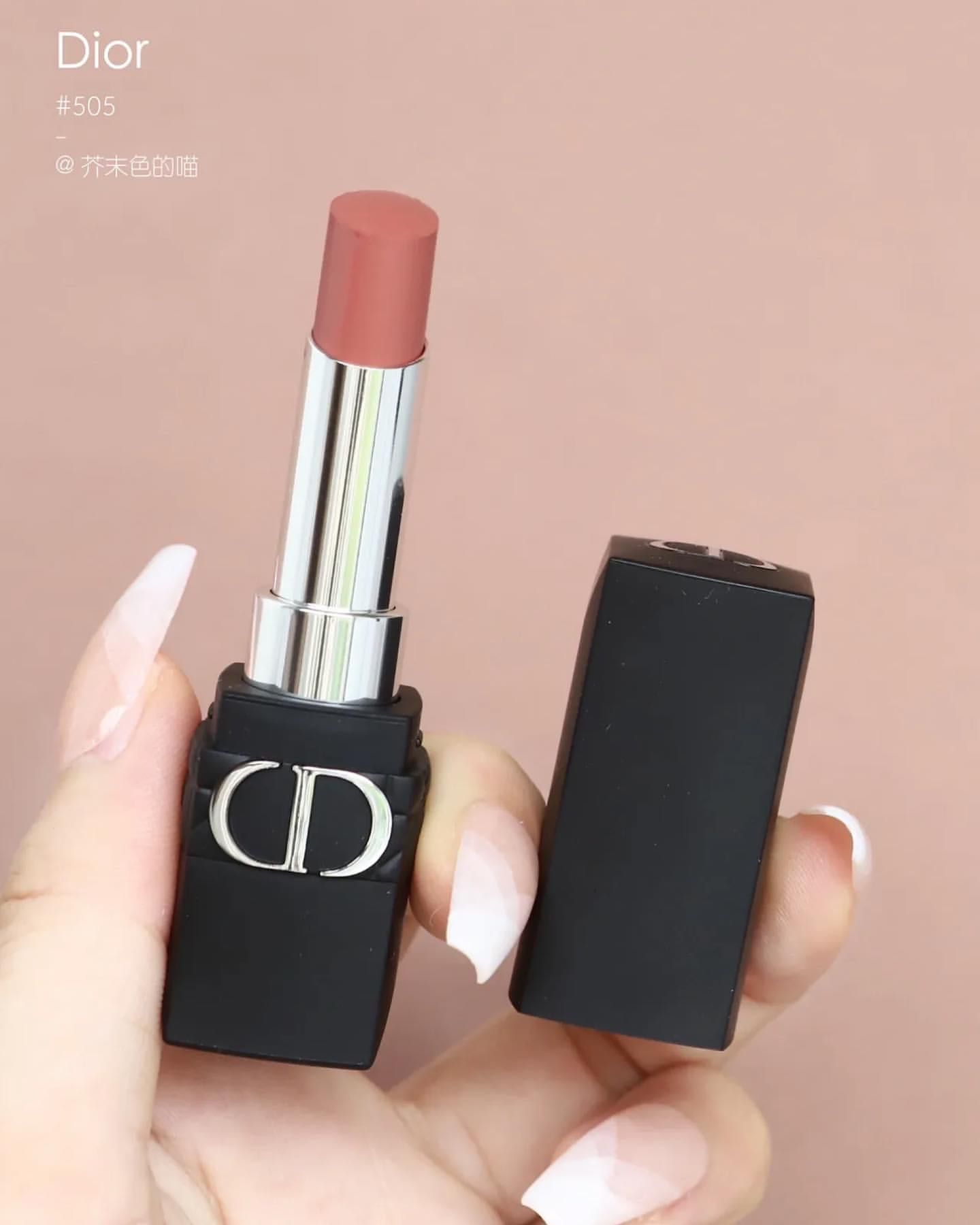 DIOR Rouge Dior Forever Transfer-Proof Lipstick Ultra Pigmented Matte  เบอร์ 505 Forever Sensual