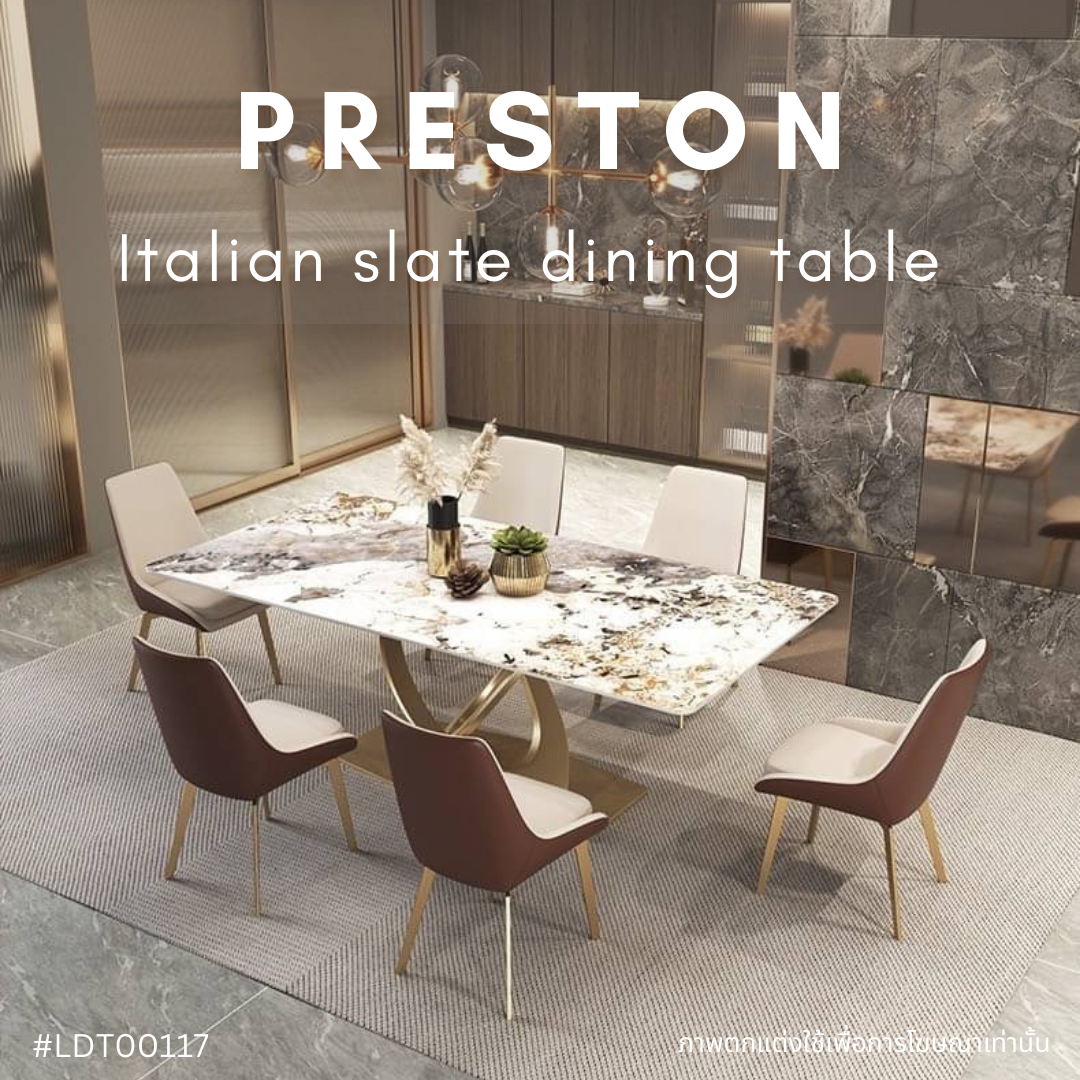 PRESTON Italian slate dining table 