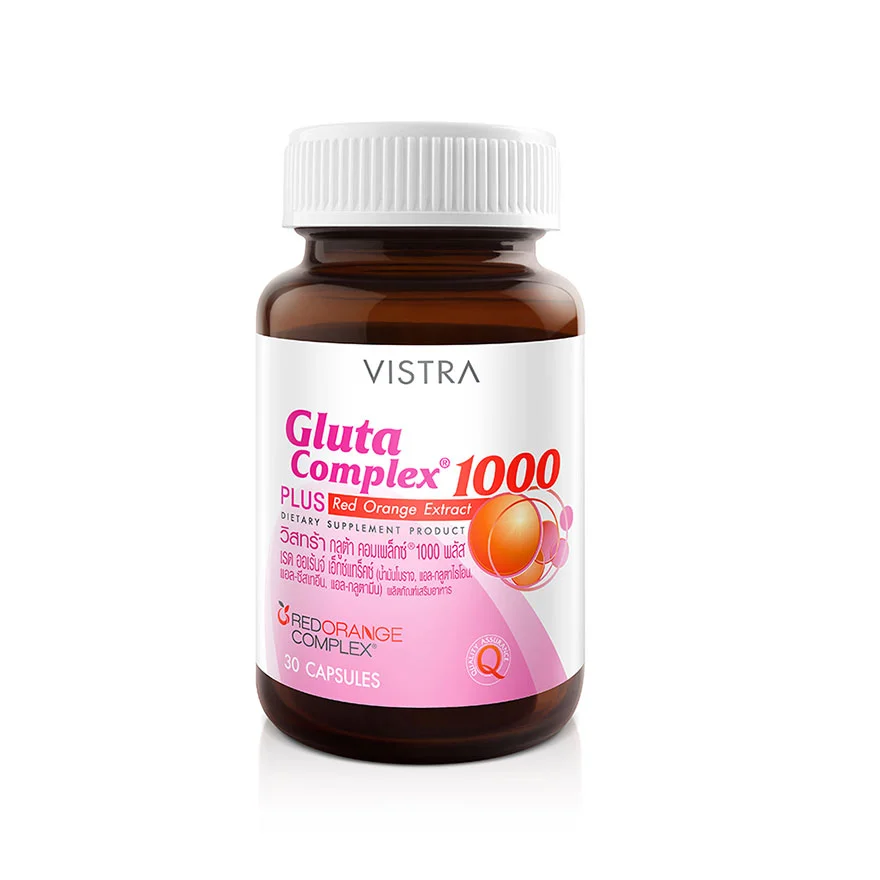 VISTRA Gluta Complex 1000 30 เม็ด ป้องกันผิวหมองคล้ำจากแสงแดด และ UVB