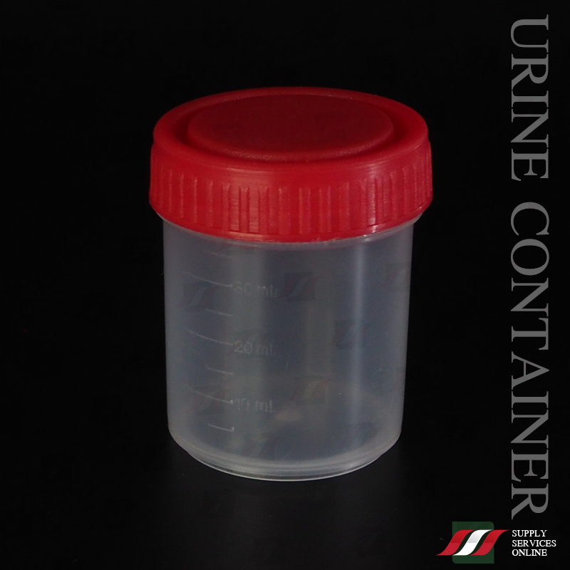 ✅ PP 45mL ฝาแดง iCON / กระปุกเก็บปัสสาวะ สิ่งส่งตรวจ Urine Container PP / 100 ใบ