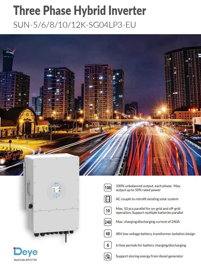 Hybrid on/off grid inverter 10kW พร้อมWIFI และ CT กันย้อน ระบบแบต48V