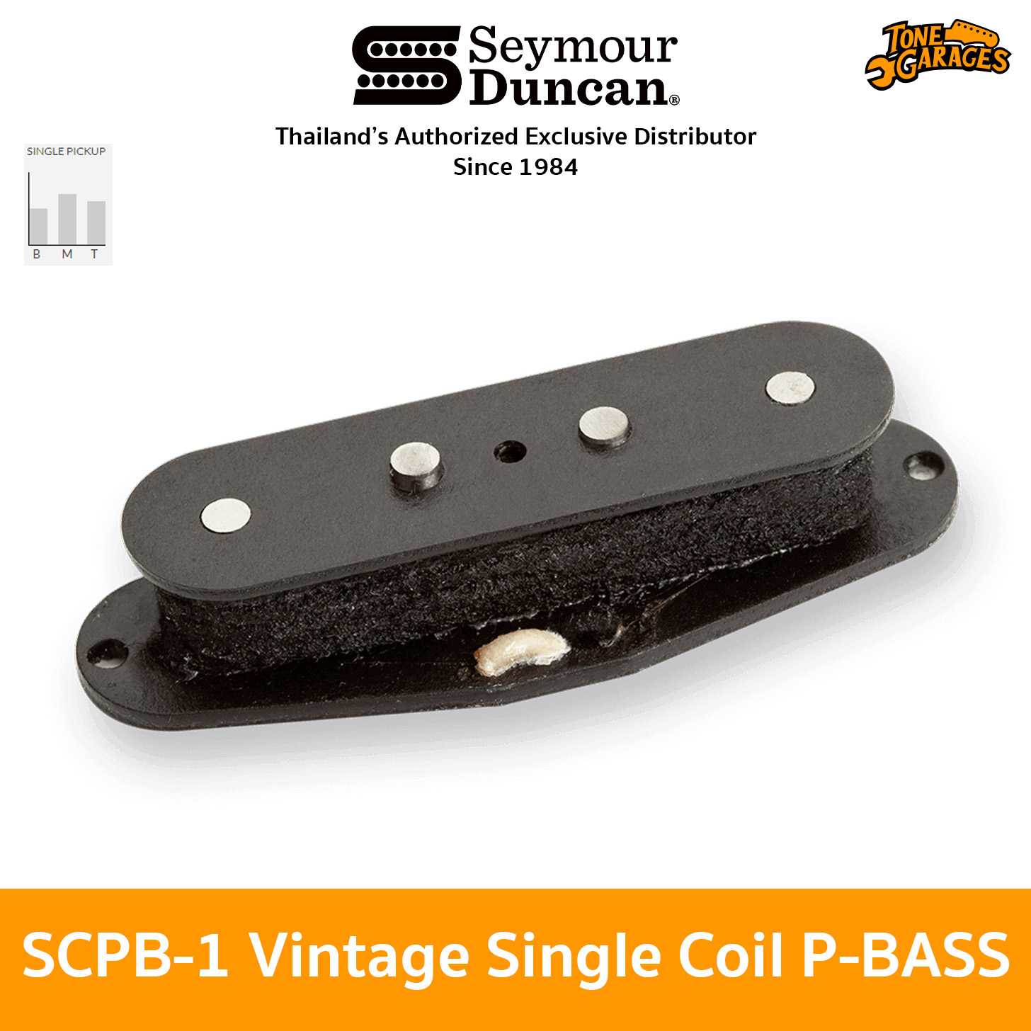 Seymour Duncan SCPB-1 Vintage Singel Coil P-BASS Pickup ปิ๊กอัพพีเบสวินเทจ Made in USA