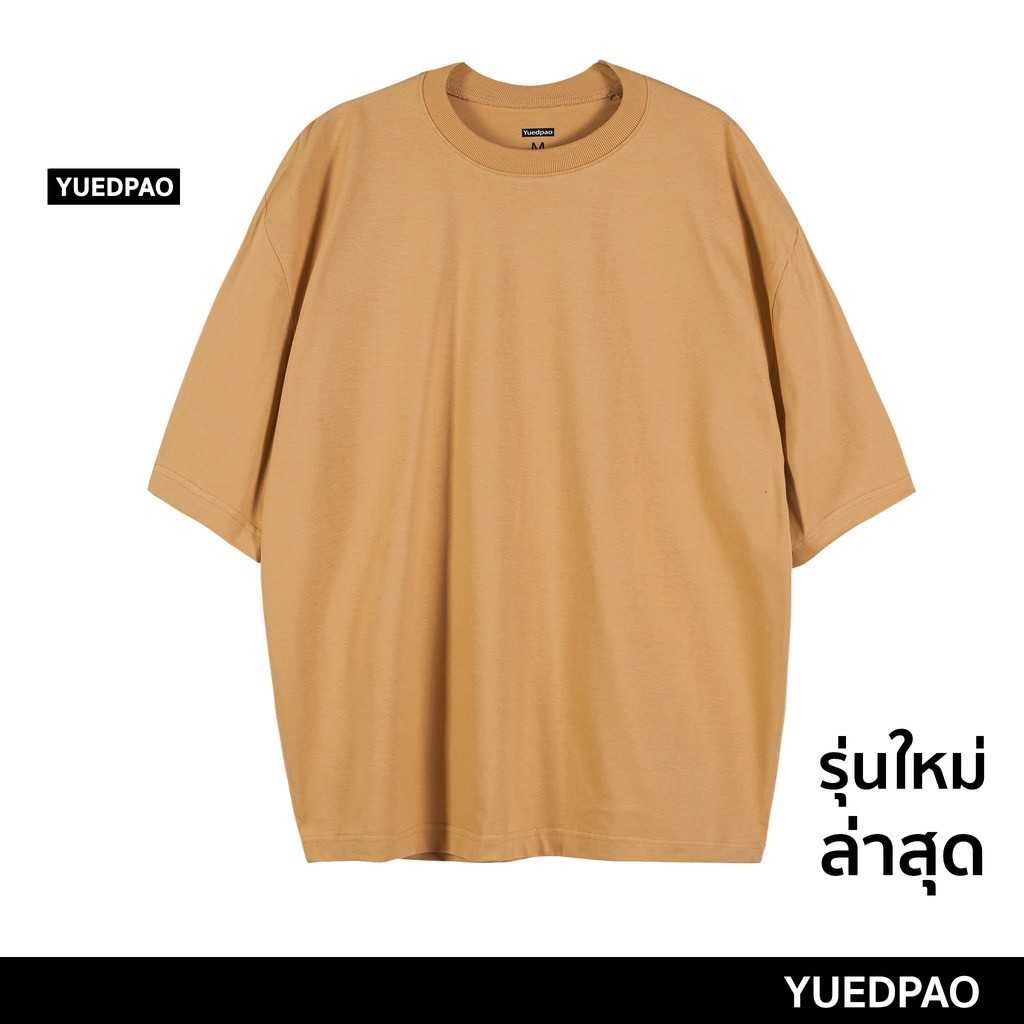 Yuedpao [Oversize] เสื้อยืดโอเวอร์ไซส์ เสื้อยืดคอกลม ผ้าหนา ทรงสวย ยับยาก รีดง่าย - Peach bloom