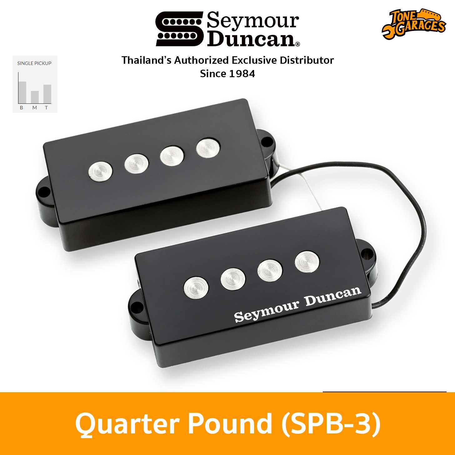 Seymour Duncan SPB-3 Quarter Pound Pickups for P-Bass ปิ๊คอัพ เบส พีเบส Made in USA