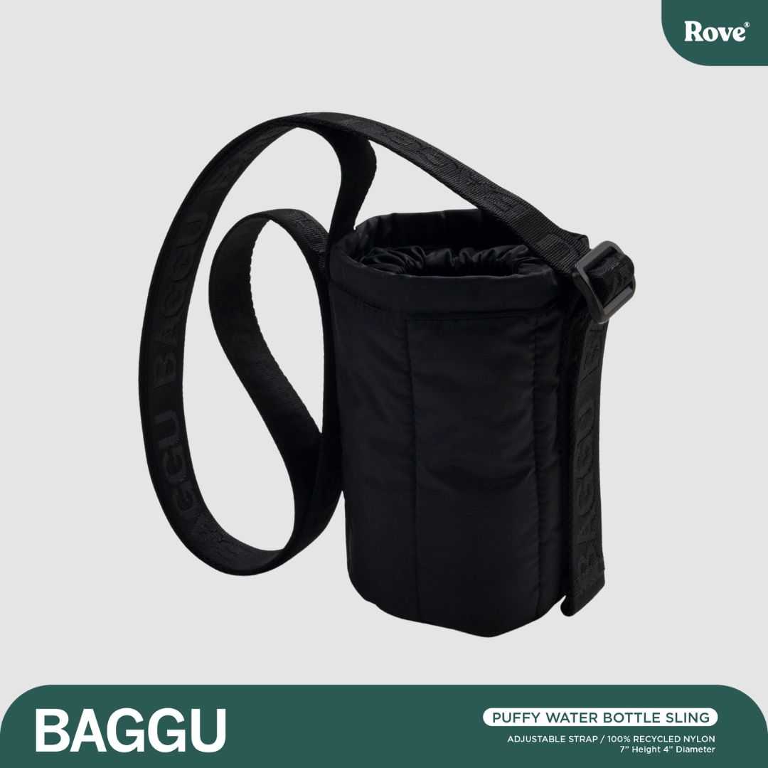 BAGGU Puffy Water Bottle Sling - Black