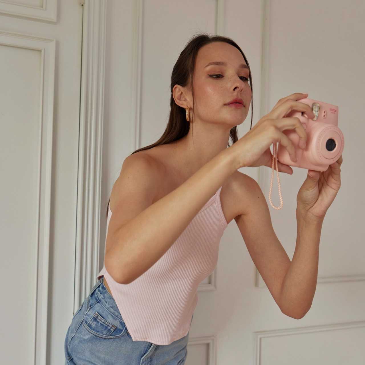 (HUSSA Styles) Bestie One-shoulder Top -CottonCandy เสื้อไหล่เดียว ผ้ายืดร่องนุ่ม