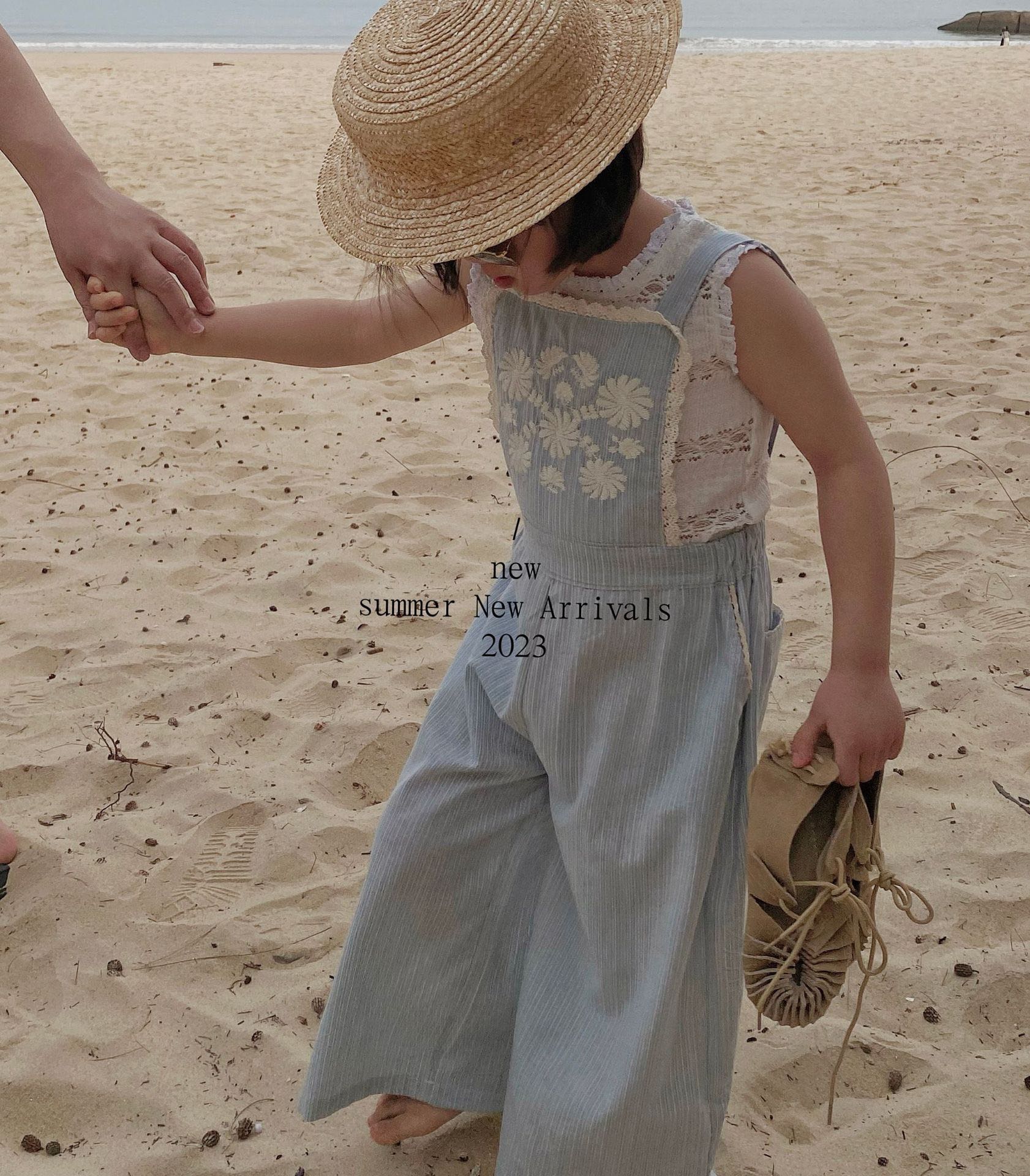blue lace jumpsuit set / size 80,90