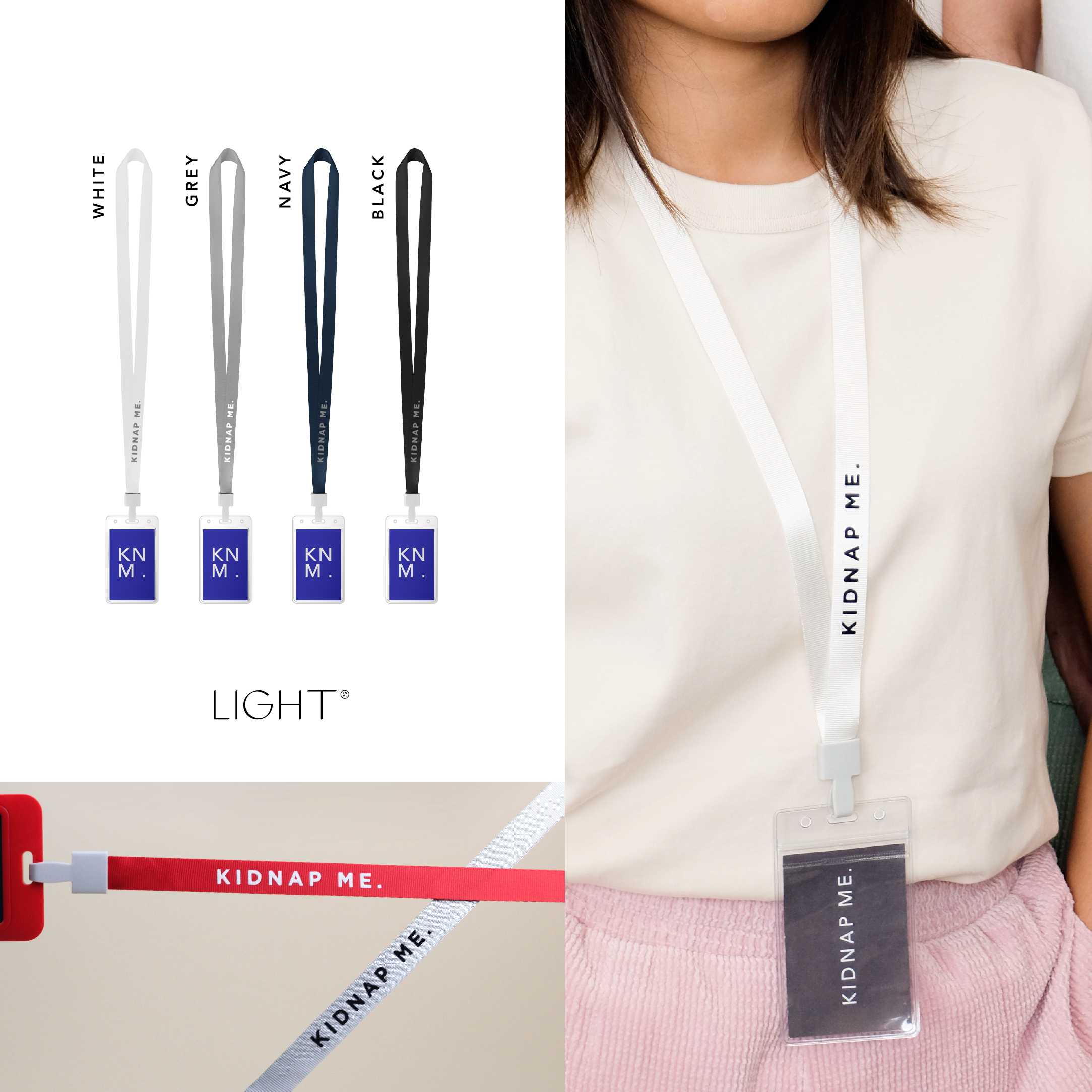 LANYARD LIGHT COLLECTION | สายคล้องคอแบบบาง ( พิมพ์ชื่อได้ )