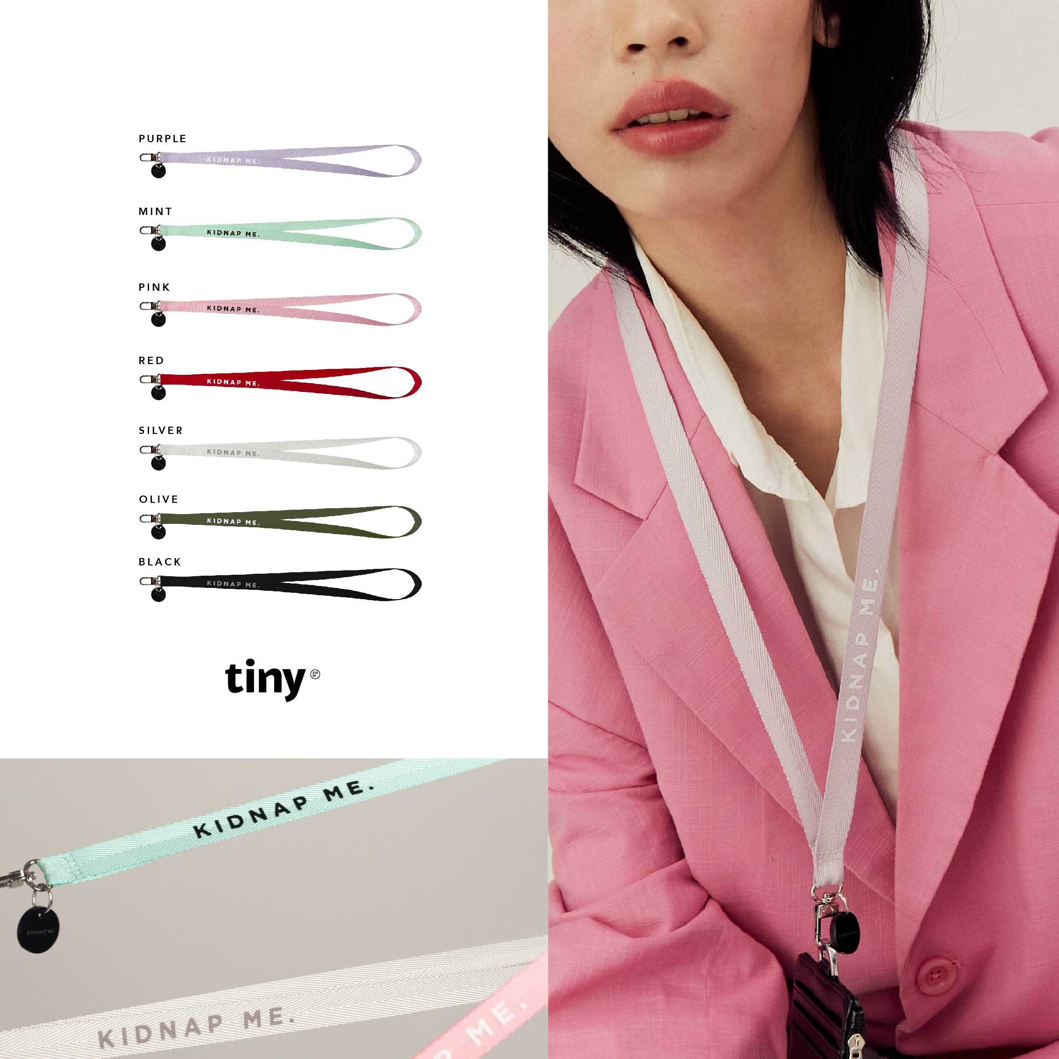 LANYARD TINY COLLECTION | สายคล้องคอห้อยบัตรสีพาสเทล ( พิมพ์ชื่อได้ )
