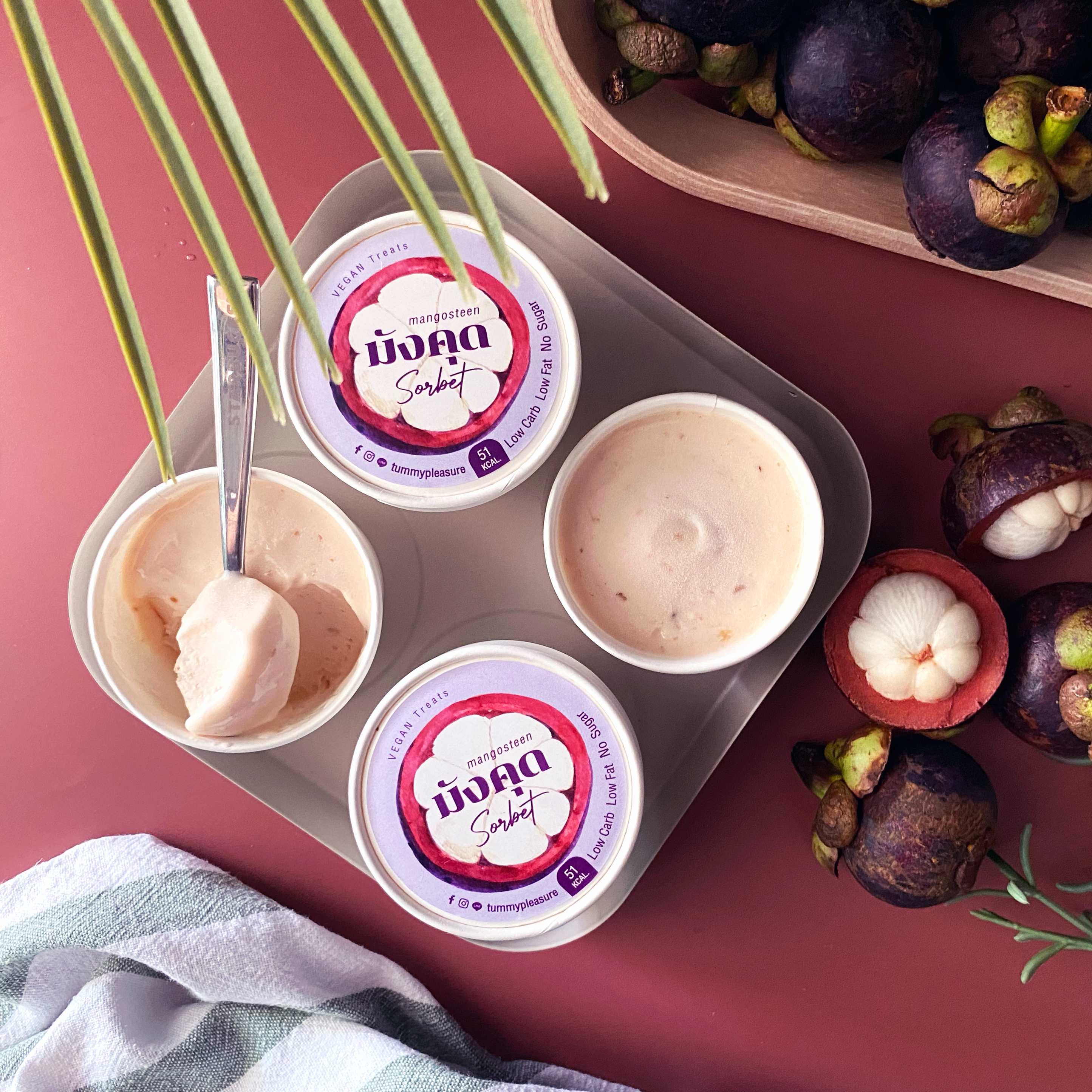 Mangosteen Sorbet : ผลไม้ล้วน