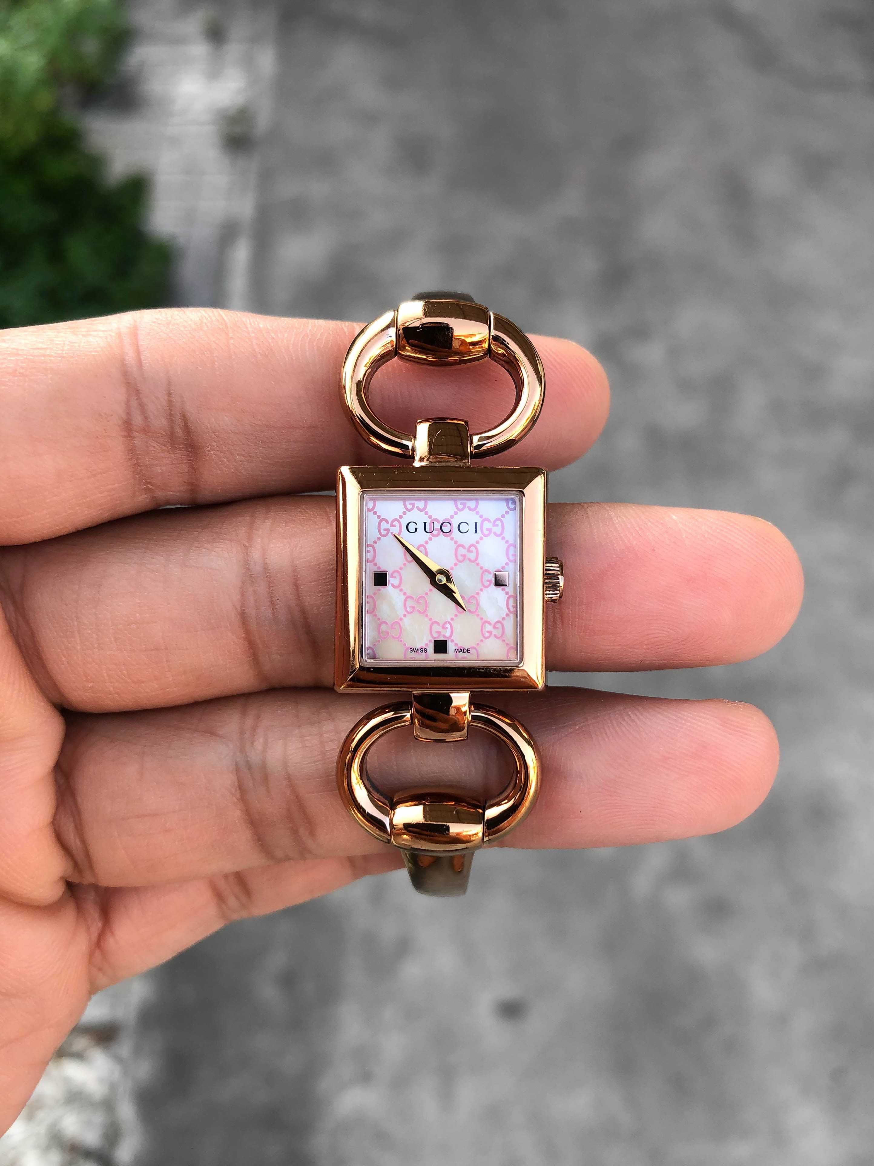 Gucci Tornabuoni Lady Size Quartz Rose Gold หน้ามุก