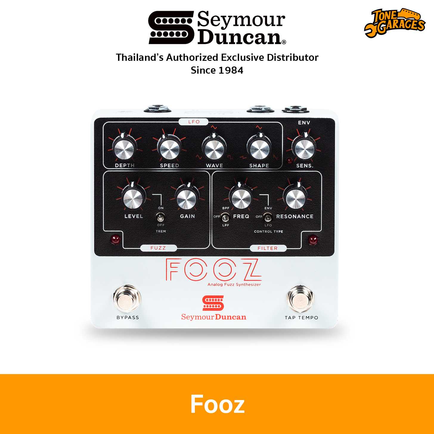 Seymour Duncan FOOZ Analog Fuzz Synthesizer เอฟเฟค กีต้าร์ เบส Synth Made in USA