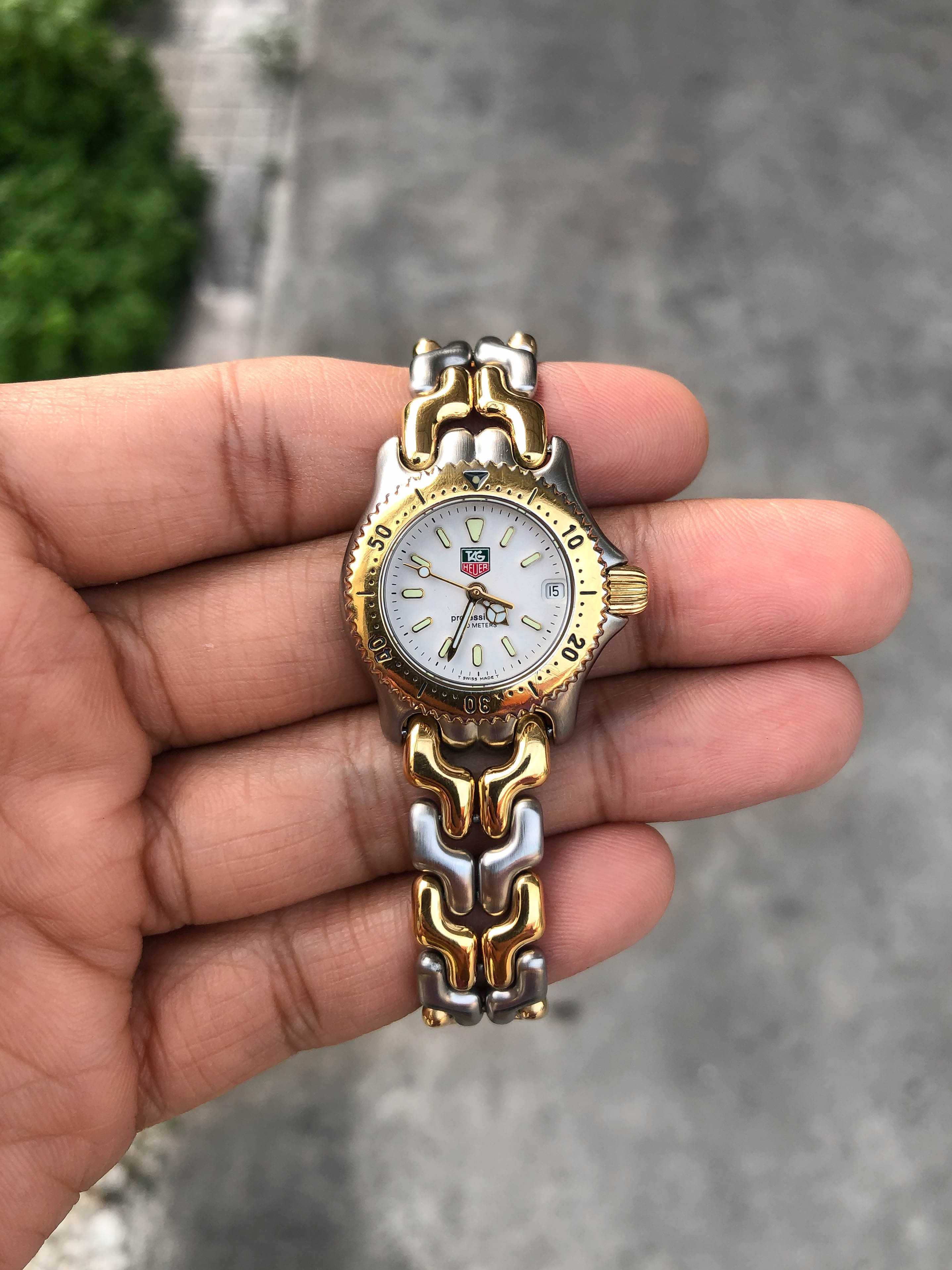 Tag Heuer ก้างปลา 2tone Mini Lady Quartz หน้าขาว