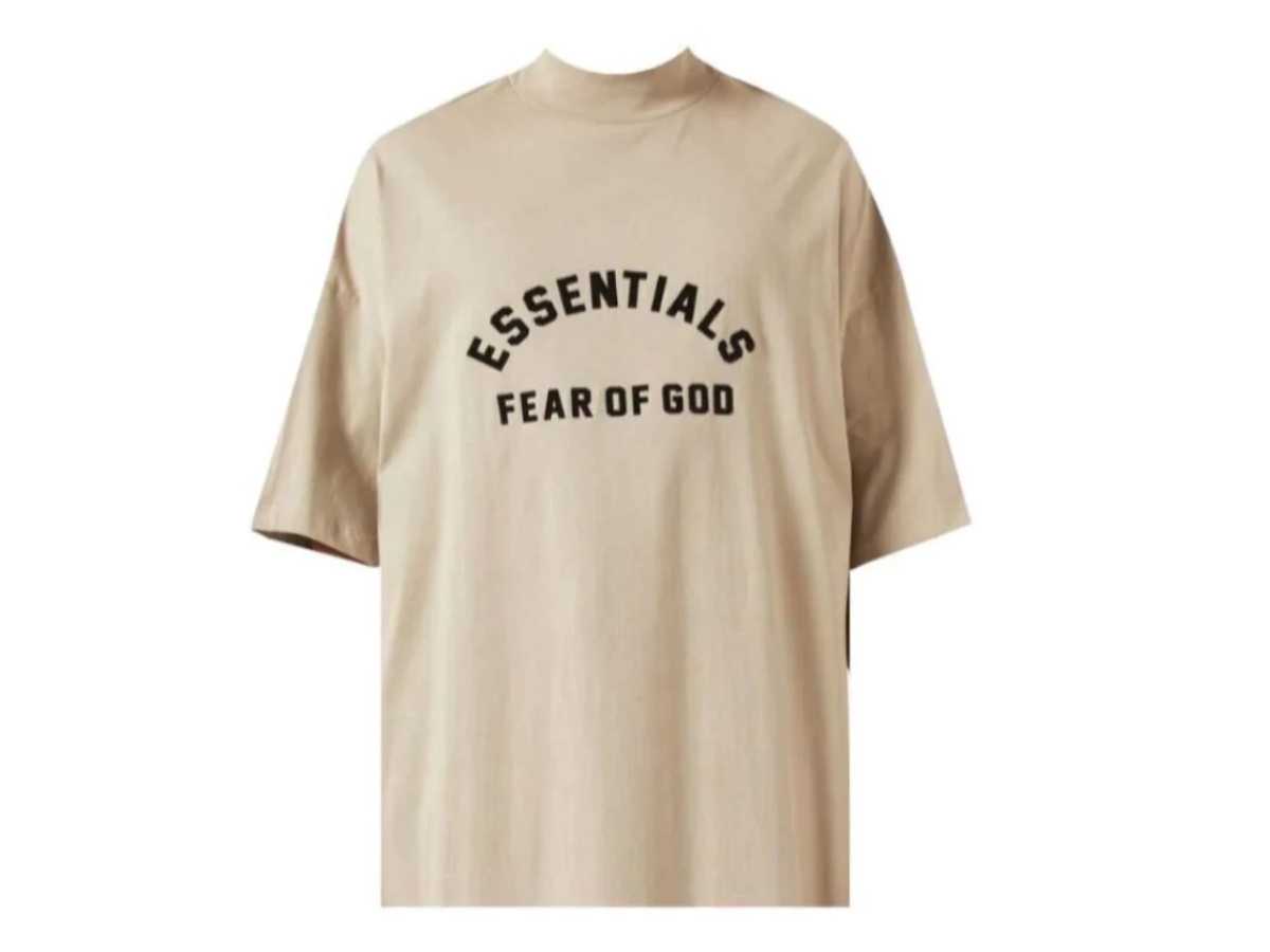 Essentials Fear Of God T-Shirt (DUSTY BEIGE)(BLACK FRONT)