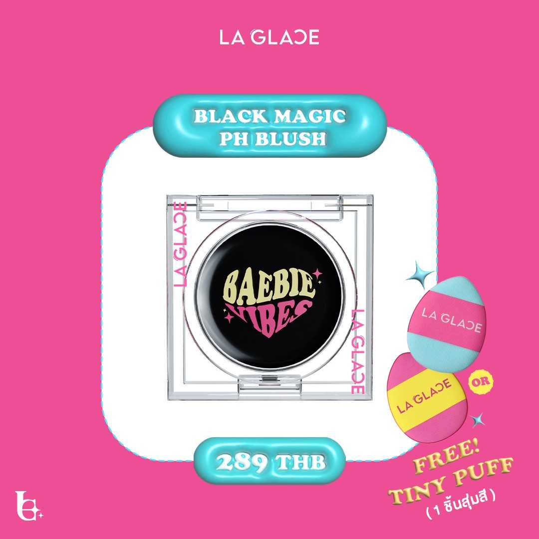 (แถมพัฟจิ๋ว) Laglace Black Magic Lip&Cheek PH Blush