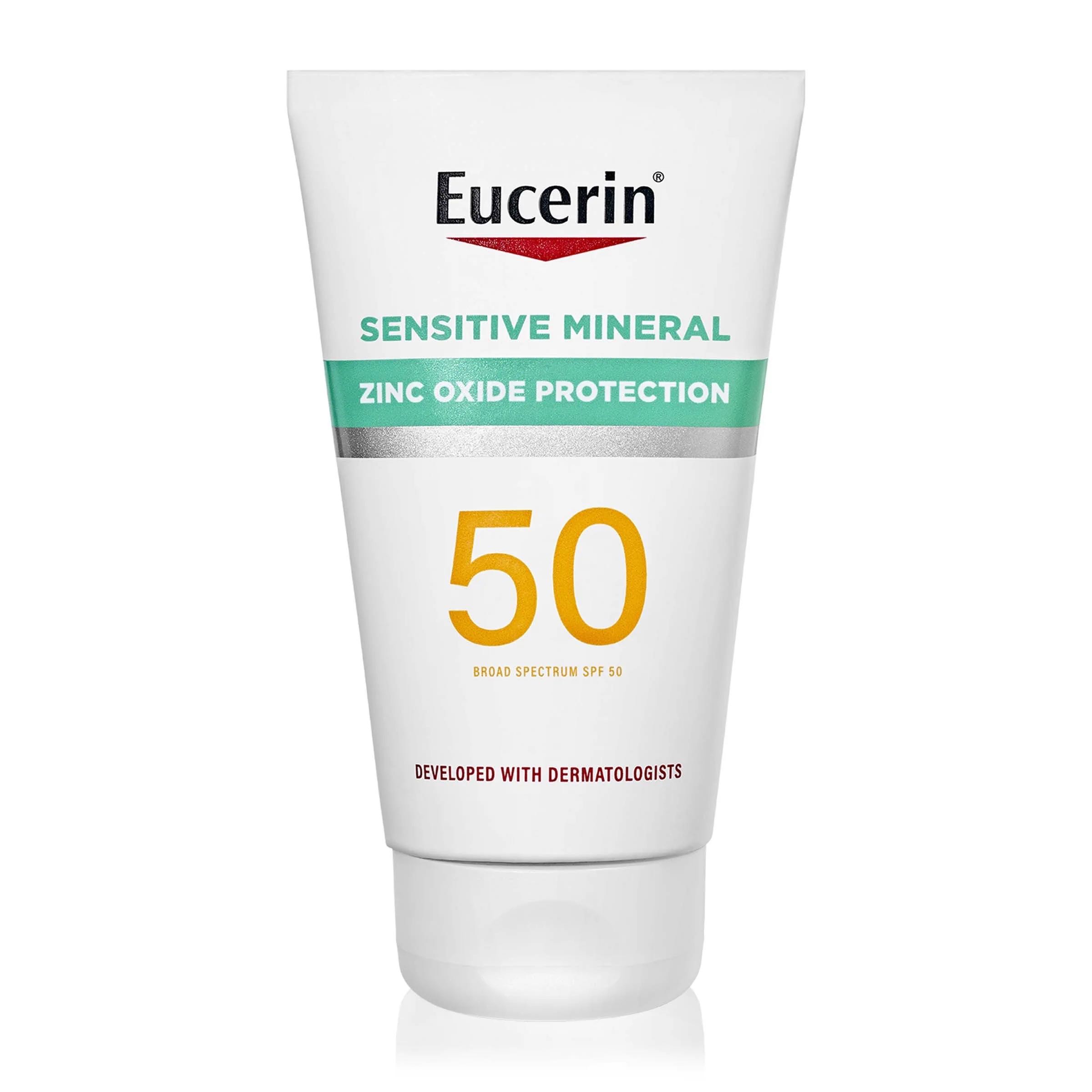 Eucerin Sensitive Mineral Zinc Oxide Protection Sunscreen Lotion SPF 50 118ml.