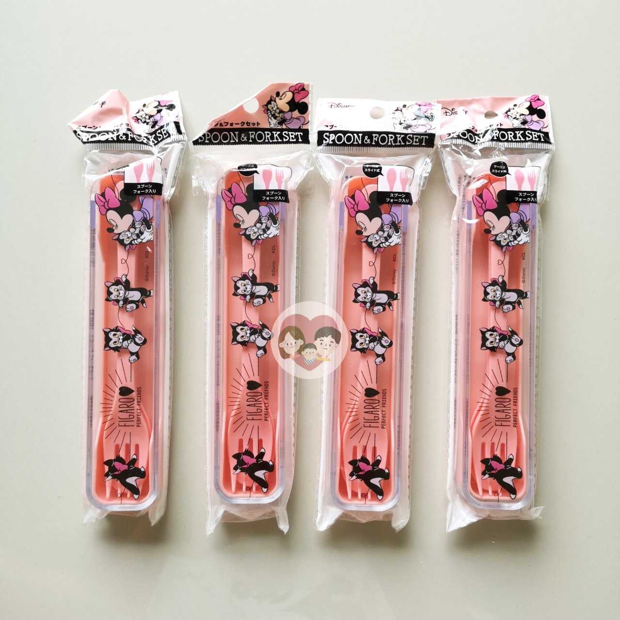 เซ็ทช้อนส้อมพลาสติก พร้อมกล่องพกพา ลาย Disney's