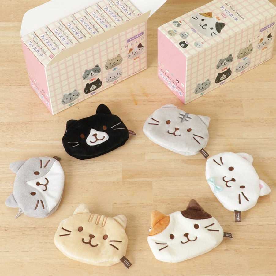 สุ่มกาชาปอง Face Pouch สุ่มกระเป๋าแมว