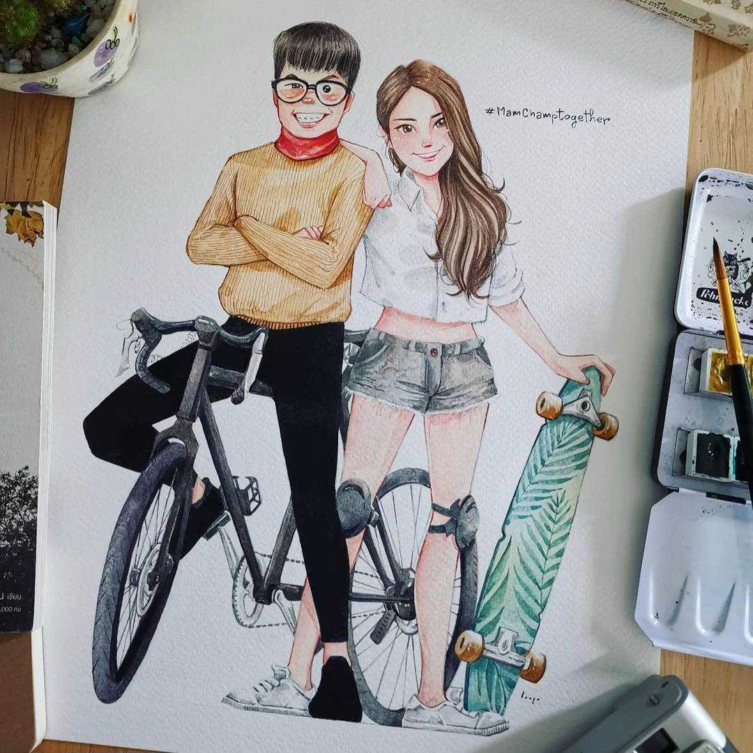 รับวาดรูป/ รูปสีน้ำ/ ขนาด XL