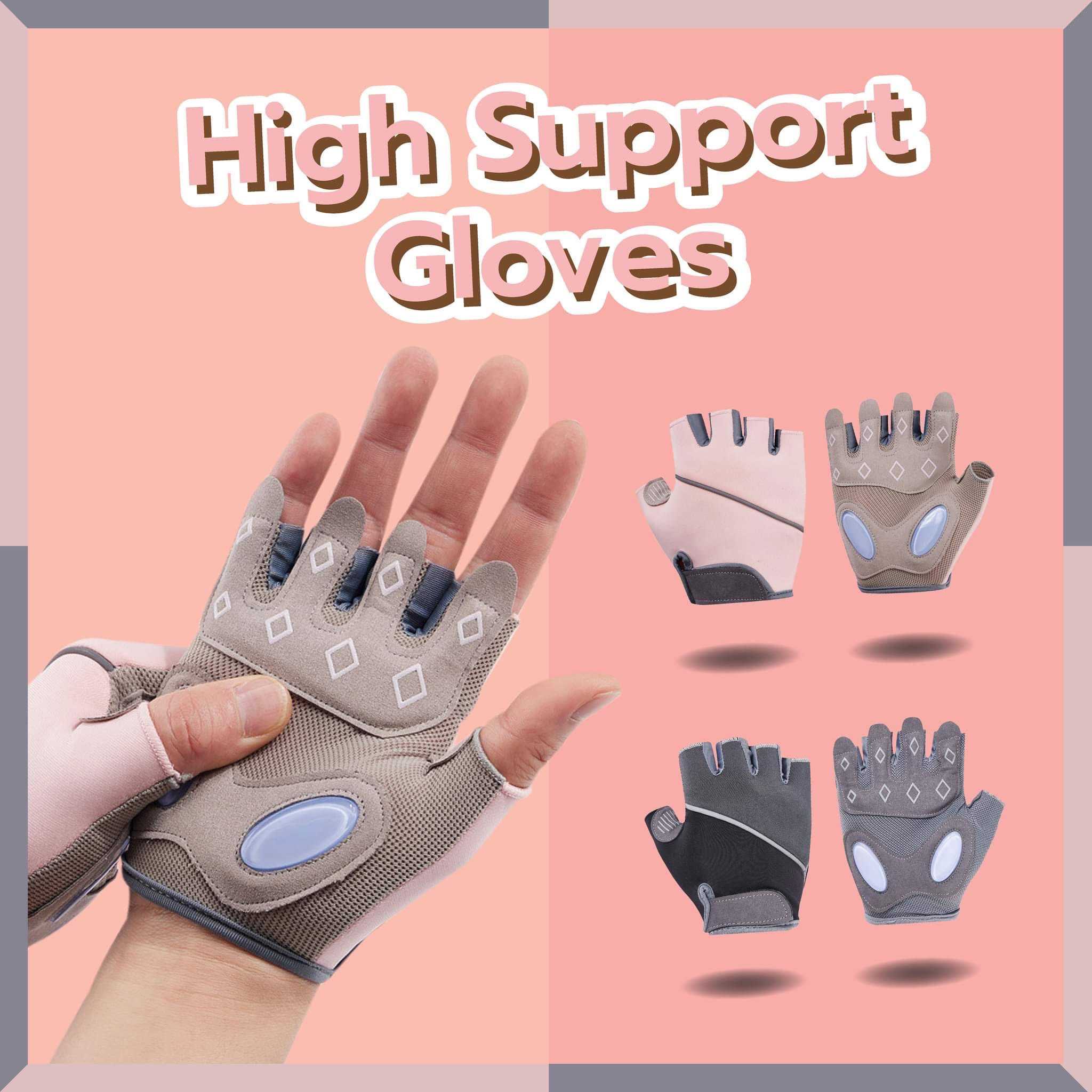Darlyn - High-support gloves ถุงมือกันลื่น สำหรับเล่นเวท  (ซื้อสินค้าในร้านครบ 3 ชิ้น ฟรีค่าส่ง)