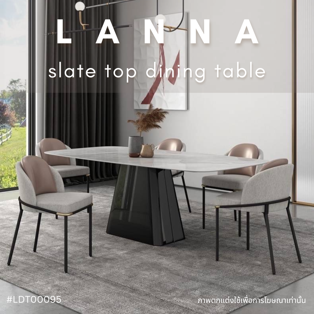 LANNA slate top dining table