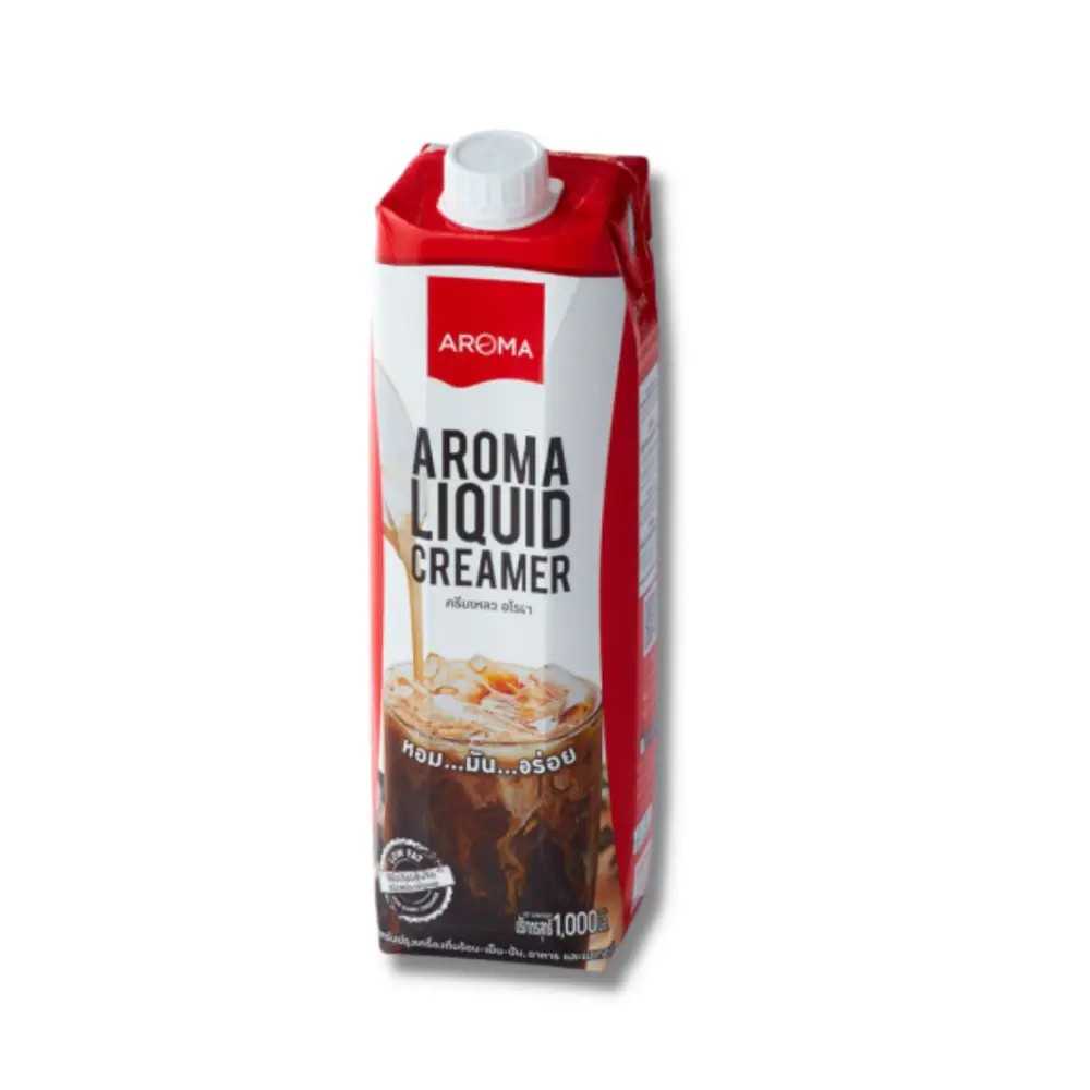 ครีมเหลว ตราอโรม่า ( ครีมเทียม ข้นจืด ชนิดพร่องมันเนย )(Aroma Liquid Creamer)(ขนาด 1,000 มล./กล่อง)