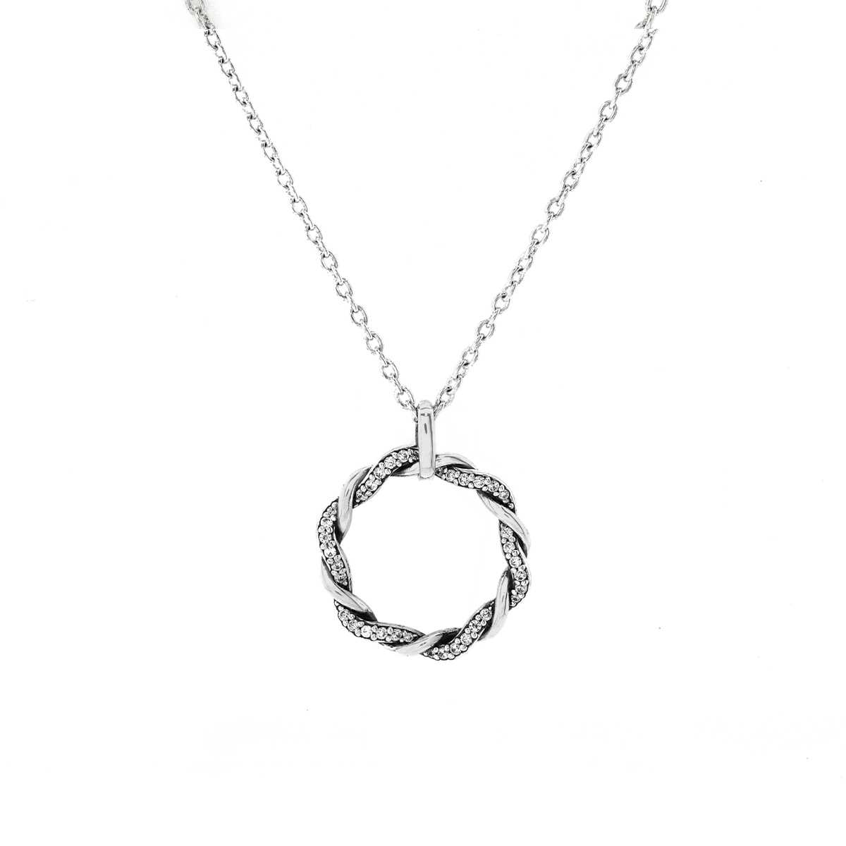 สร้อยคอพร้อมจี้รุ่น Miracle เงินแท้ ประดับด้วยพลอย Cubic Zirconia